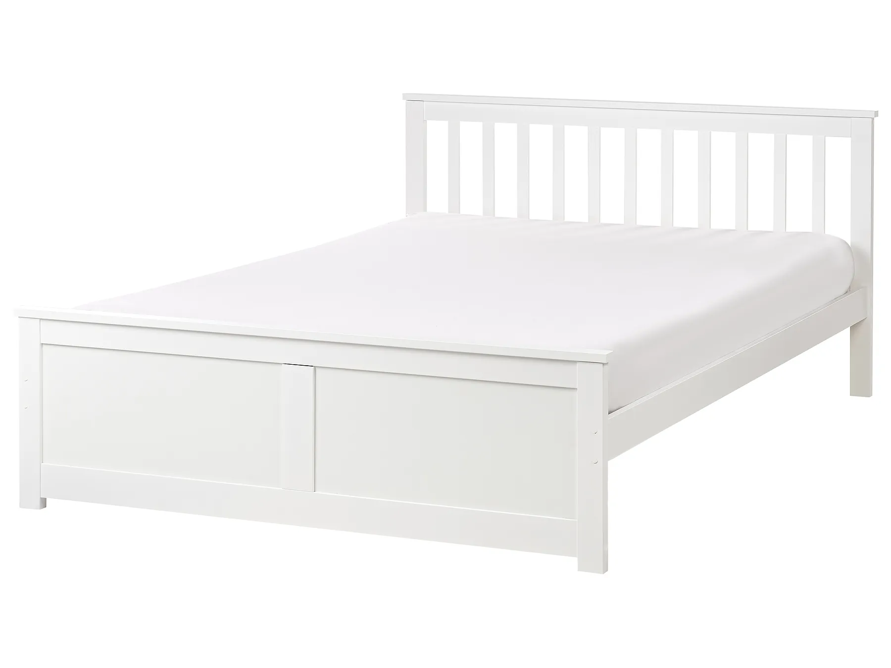 Bed Pine Wood OLENDON 140 x 200 cm (EU Double) White_954739