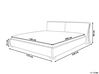 Wasserbett Leder gold 140 x 200 cm mit LED-Beleuchtung bunt PARIS_757333