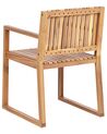 Lot de 2 chaises de jardin en bois d'acacia clair SASSARI II_923743