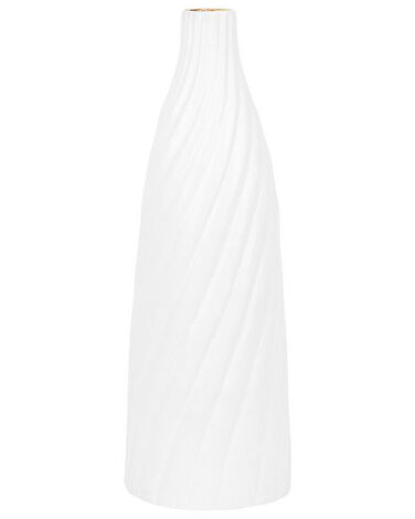 Wazon dekoracyjny z terakoty 45 cm biały FLORENTIA
