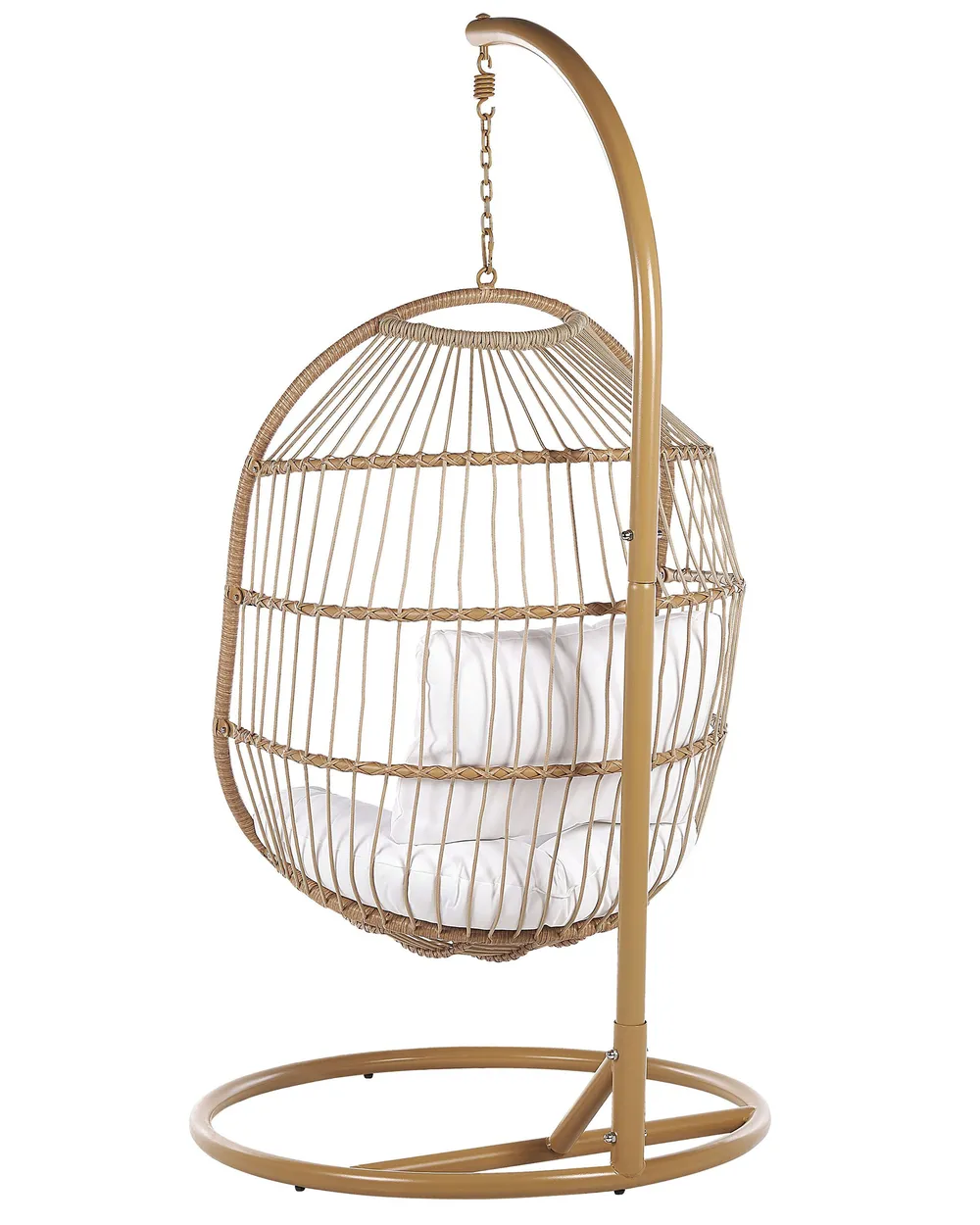 Hanging Chair with Stand ALBA PE Rattan Natural_803354