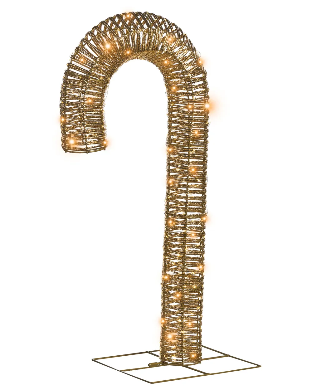 Outdoor Decoration LED HOLMAVIK 74 cm Candy Cane Gold
