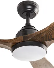 Ventilatore a soffitto con luce MOYAR con telecomando LED Marrone scuro_988738
