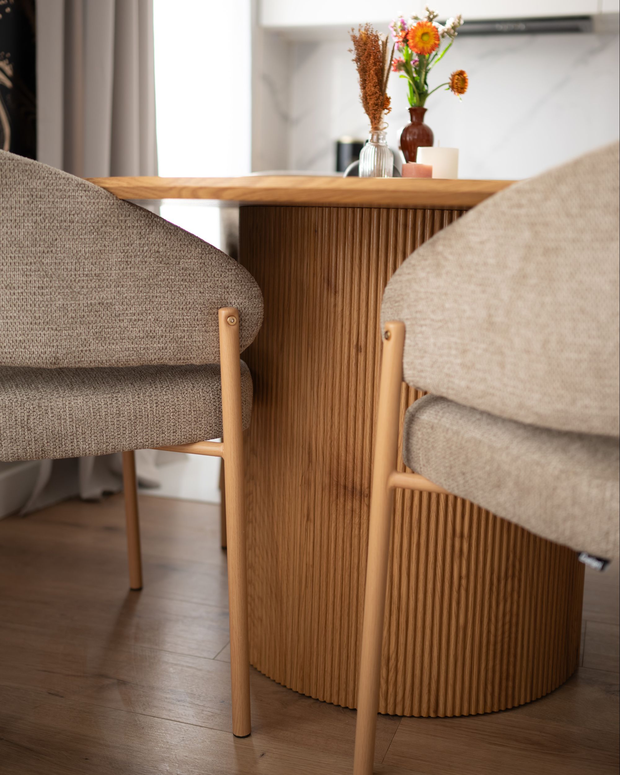 Dining Table SHEHO Light Brown 120 cm 120 cm_1188083