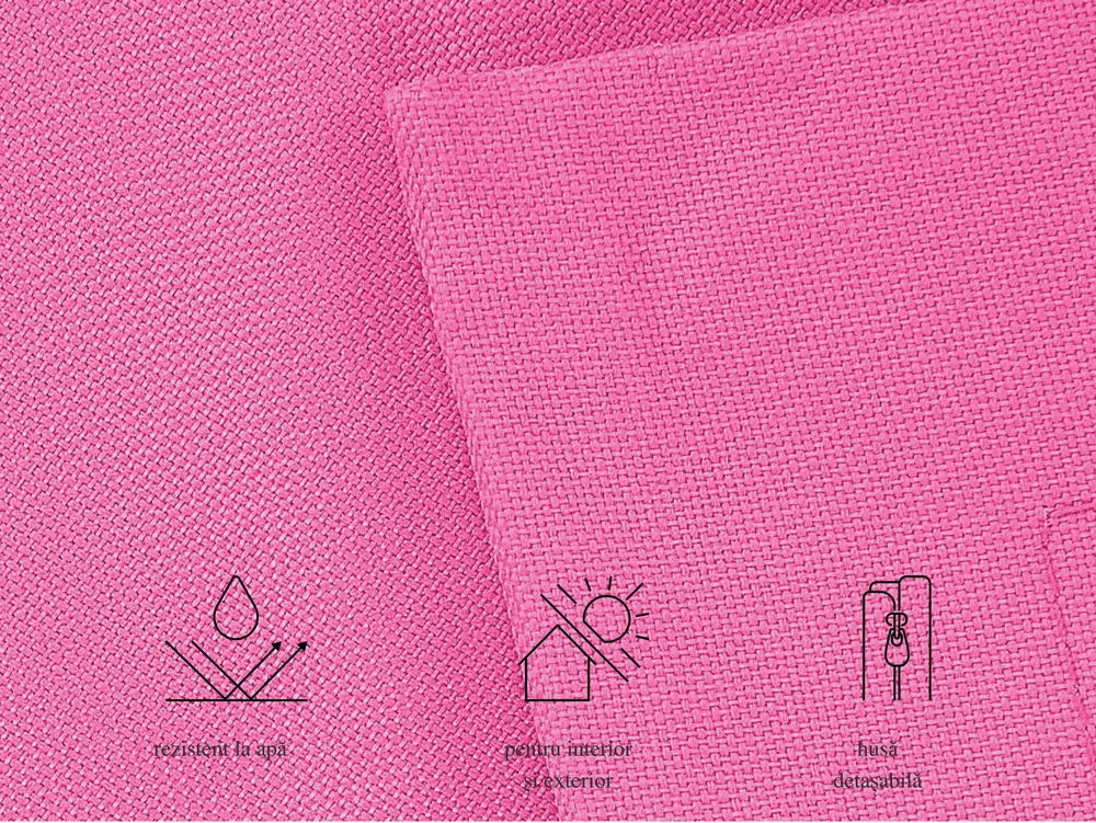 Fotoliu puf 600 L FUZZY 180 cm 230 cm Roz fucsia_1005085