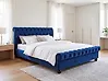 Bed Velvet AVALLON 180 x 200 cm (EU Super King) Navy Blue