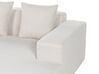 Venstrehånds 4-seters hjørnesofa kordfløyel Off-White LUNGO_898329