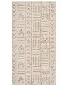Tapis en coton 80 x 150 cm beige et rose EDIRNE_839293