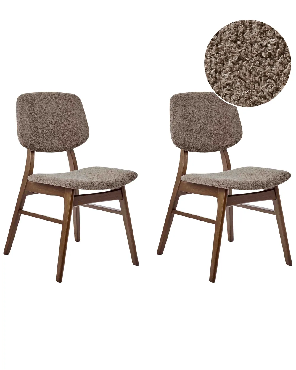Lot De 2 Chaises De Salle à Manger COSO Tissu Beige Clair