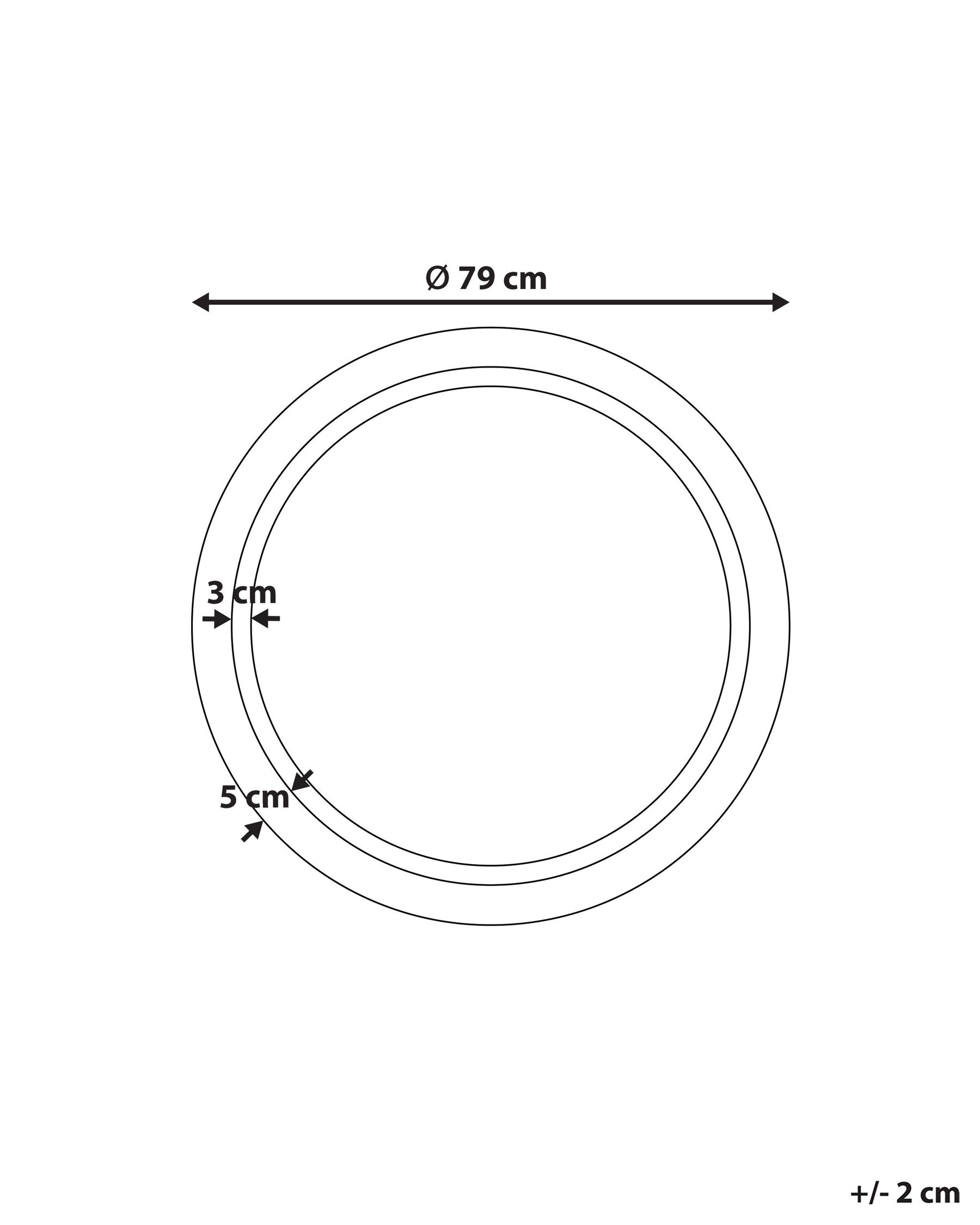 Lustro łazienkowe LED COURSEULLES 79 cm 79 cm Srebrny_837541