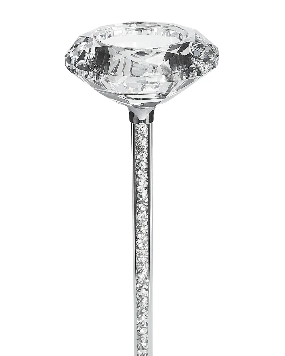 Candle Holder KOFI 23 cm Glass Silver_790913