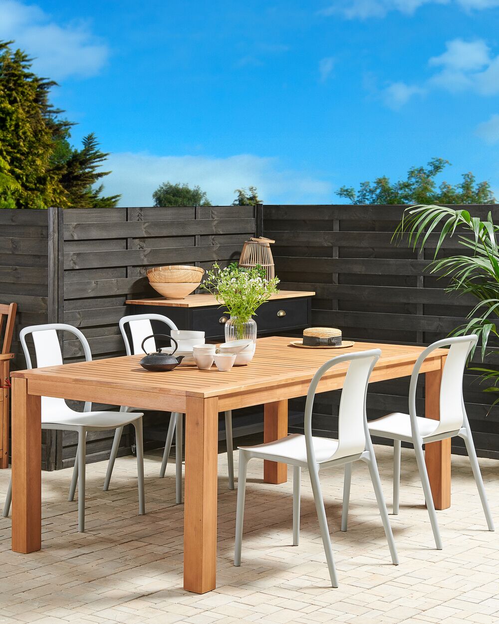 Lot de 4 chaises de jardin SPEZIA Blanc