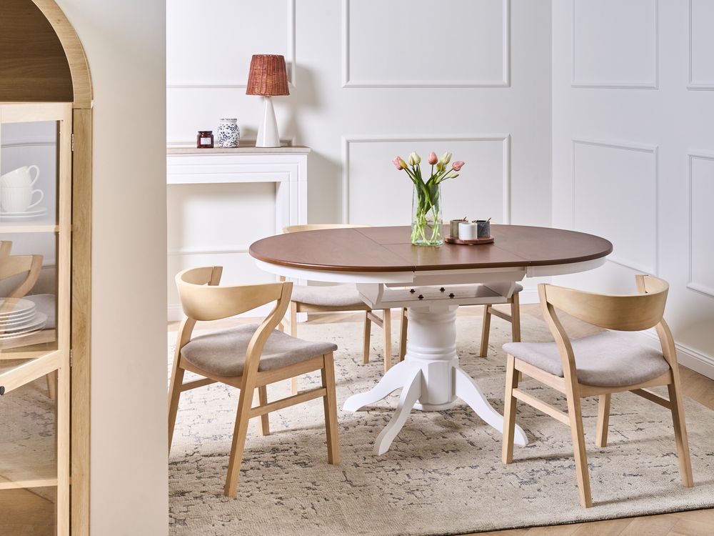 Tavolo da pranzo estensibile AKRON Frassino marrone 106/150 cm 106 cm Legno