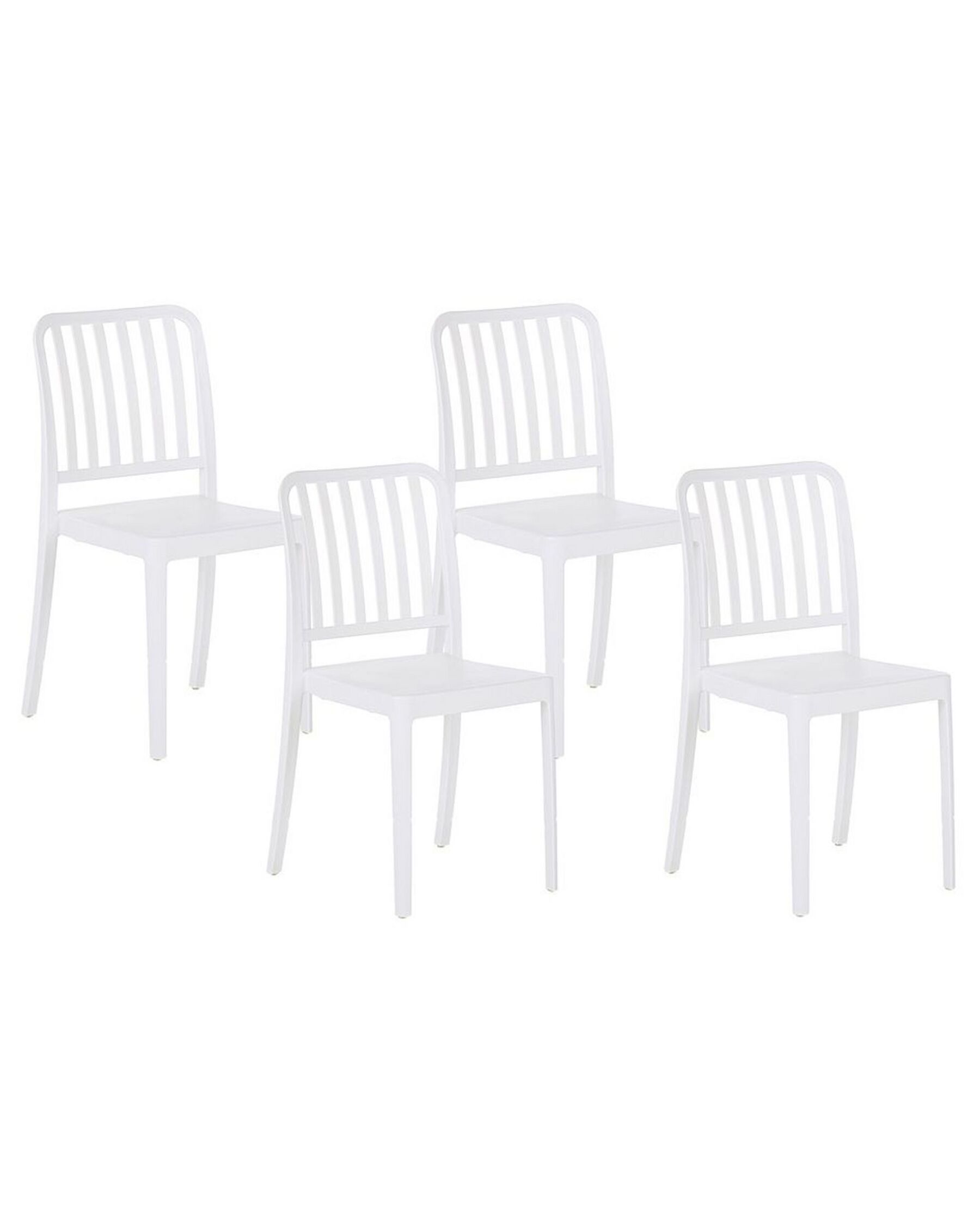 Set of 4 Garden Chairs White SERSALE_820157