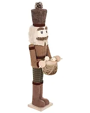 Zestaw 2 figurek dekoracyjnych KOLARI 68/91 cm Dziadek do orzechów Brązowy_1156775