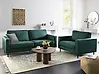 Conjunto de sala de estar 4 plazas SAVALEN Terciopelo Verde oscuro