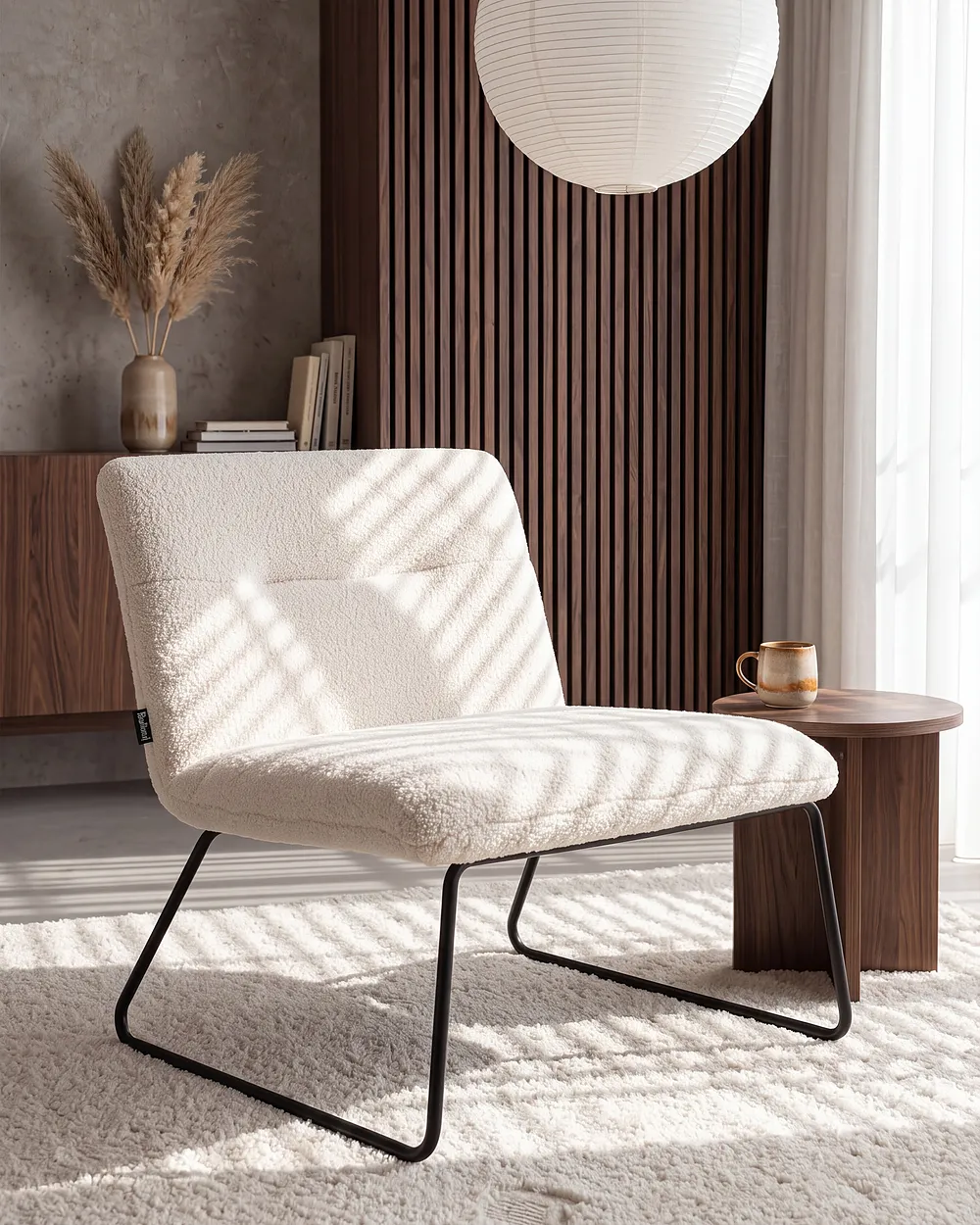 Fotel COTULLA Boucle Biały_1154535