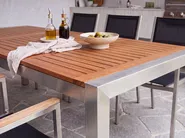 Zestaw ogrodowy dla 6 osób GROSSETO Drewno eukaliptusowe Brązowy/ czarny_1106745