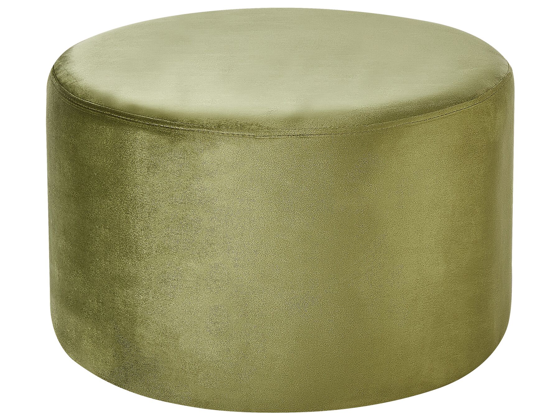 Velvet Pouffe Olive Green MILLEN_914675