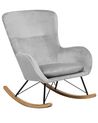 Velvet Rocking Chair Light Grey ELLAN_745360