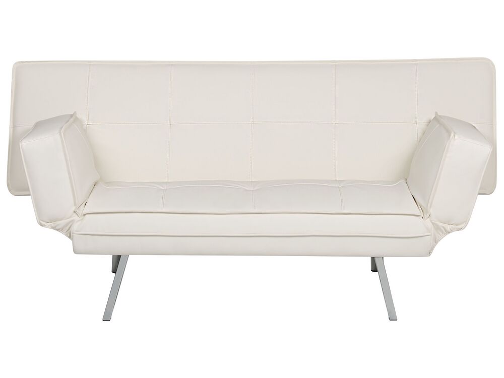 Faux Leather Sofa Bed White BRISTOL Beliani