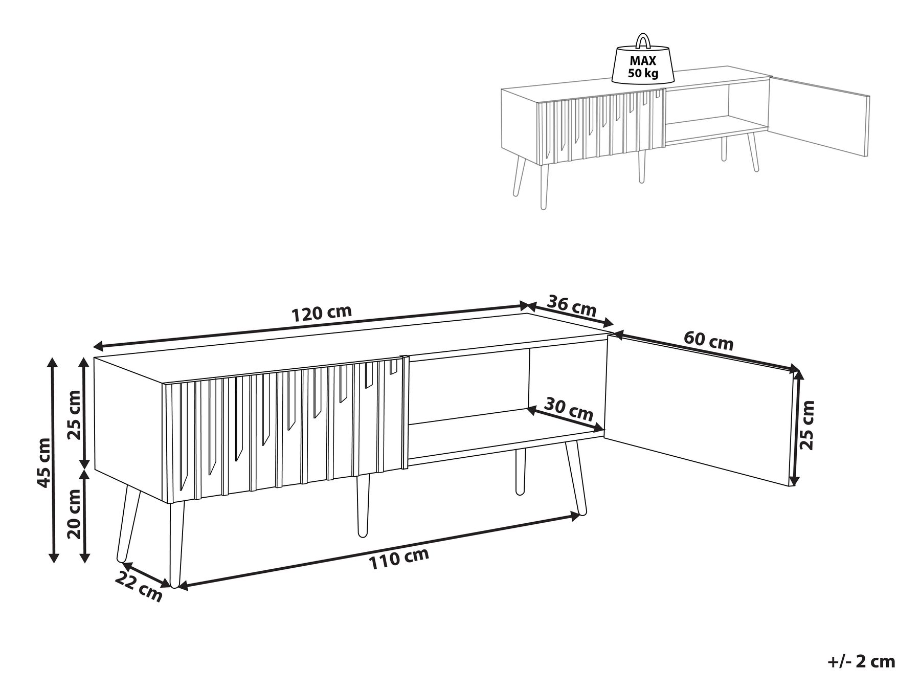 TV Stand Light Wood DALCROSS_946787