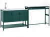 2 Piece Outdoor Kitchen Set with Sink MAENZA Green Metal