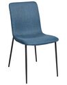 Lot de 4 chaises en tissu bleu foncé GLENDIVE _929012