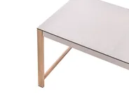 Garden Lounge Set with Table and Ottoman 5 Seater NOLA Metal Light Beige_998420