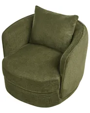 Poltrona girevole ANDALEN Tessuto Verde_966994