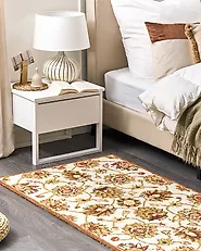 Rug EZINE Beige 80 x 150 cm Wool_1183427