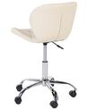 Silla de oficina de piel sintética beige VALETTA_932524