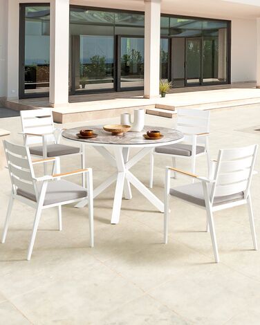 Set of 4 Garden Chairs Grey TAVIANO