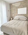 Bed met opbergruimte stof lichtbeige 180 x 200 cm VAUCLUSE_930014