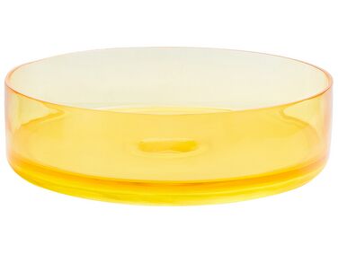 Round Countertop Basin ⌀ 360 mm Yellow TOLOSA