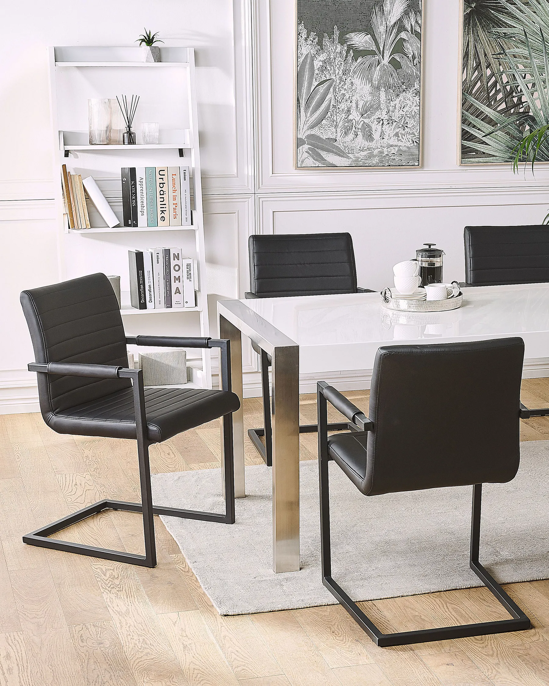 Set di 2 sedie da conferenza BUFORD Pelle sintetica Nero_790094