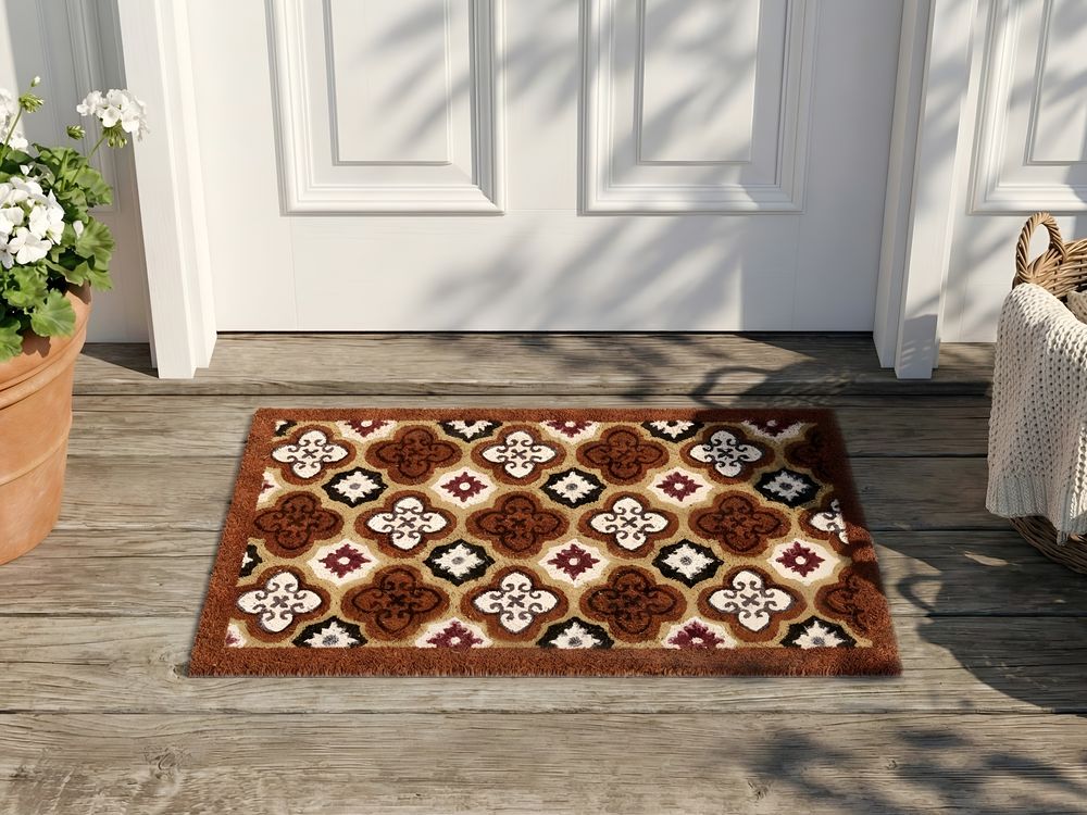 Doormat SELETNA Brown 45 x 75 cm Coir