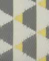 Tappeto da esterno grigio/giallo con motivo a triangoli 120 x180 cm HISAR_766679