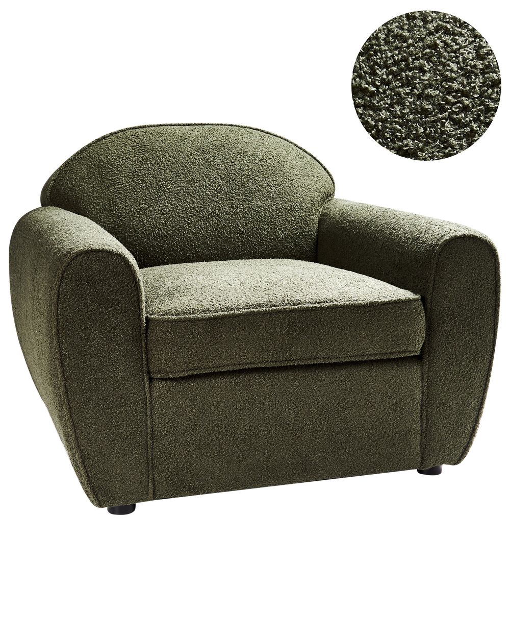 Armchair ELLEDE Boucle Dark Green