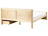 Bed with 2 Drawers DAUPHIN Pine Wood Light Brown 160 x 200 cm (EU King Size)_1059872
