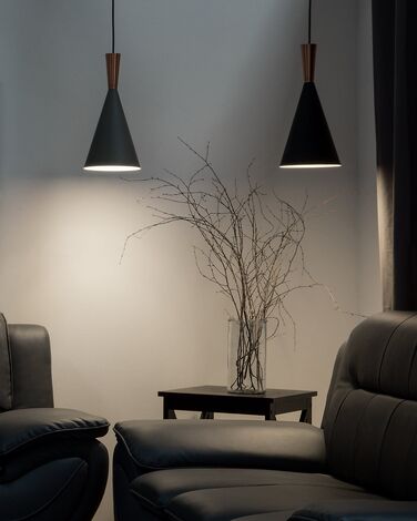 Metal Pendant Lamp Grey TAGUS