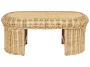 Stolik kawowy ogrodowy LIVADEIA 60 cm 96 cm Rattan Naturalny_920152