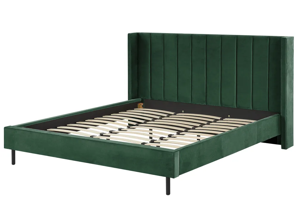 Bed Velvet VILLETTE 180 x 200 cm (EU Super King) Dark Green_893829