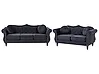 Living Room Set 5 Seater SKIEN Velvet Black