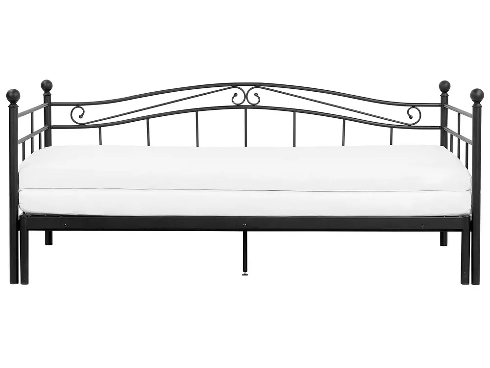 Trundle Bed Metal TULLE 90 x 200 cm (EU Single) Black_740733