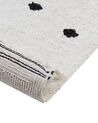 Bavlnený koberec 140 x 200 cm biely LAZA_908056
