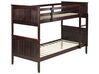 Dřevěná patrová postel 90 x 200 cm tmavé dřevo ALBON_876959