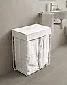Laundry Basket with Lid APOTERI Metal White 100 L