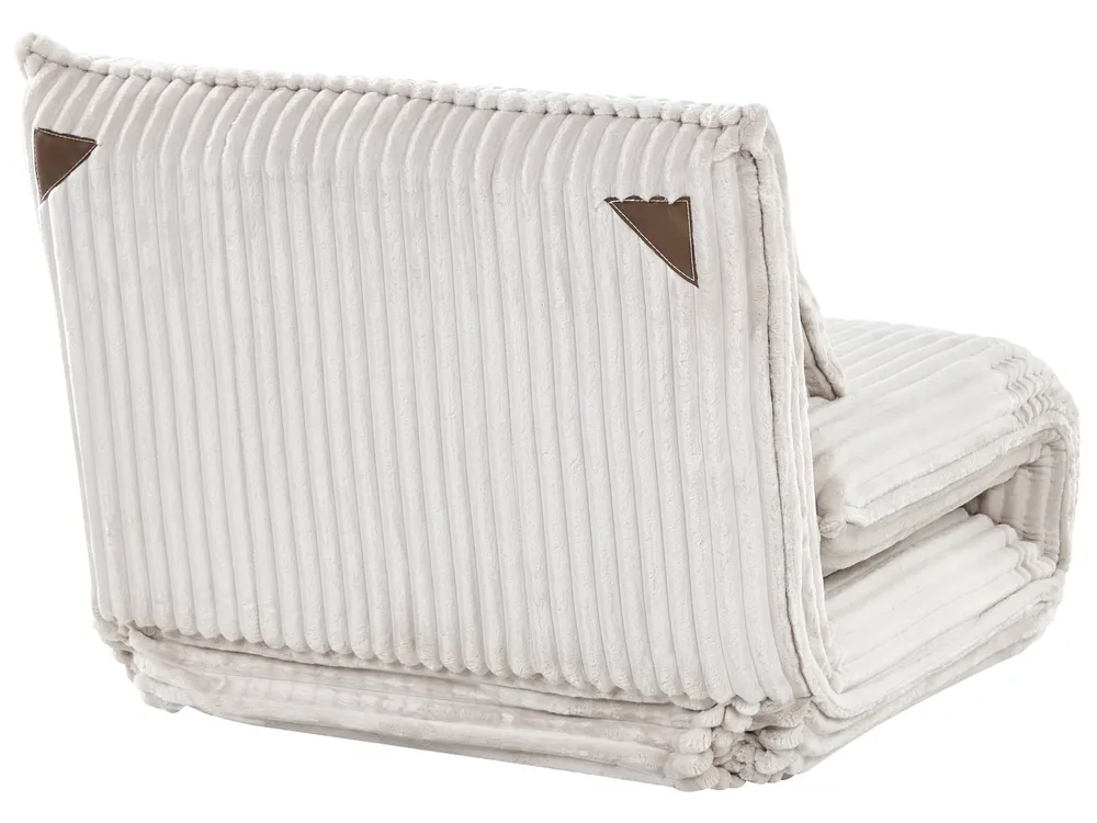 Single Sofa Bed LYSEKIL Corduroy Off-White_1043260