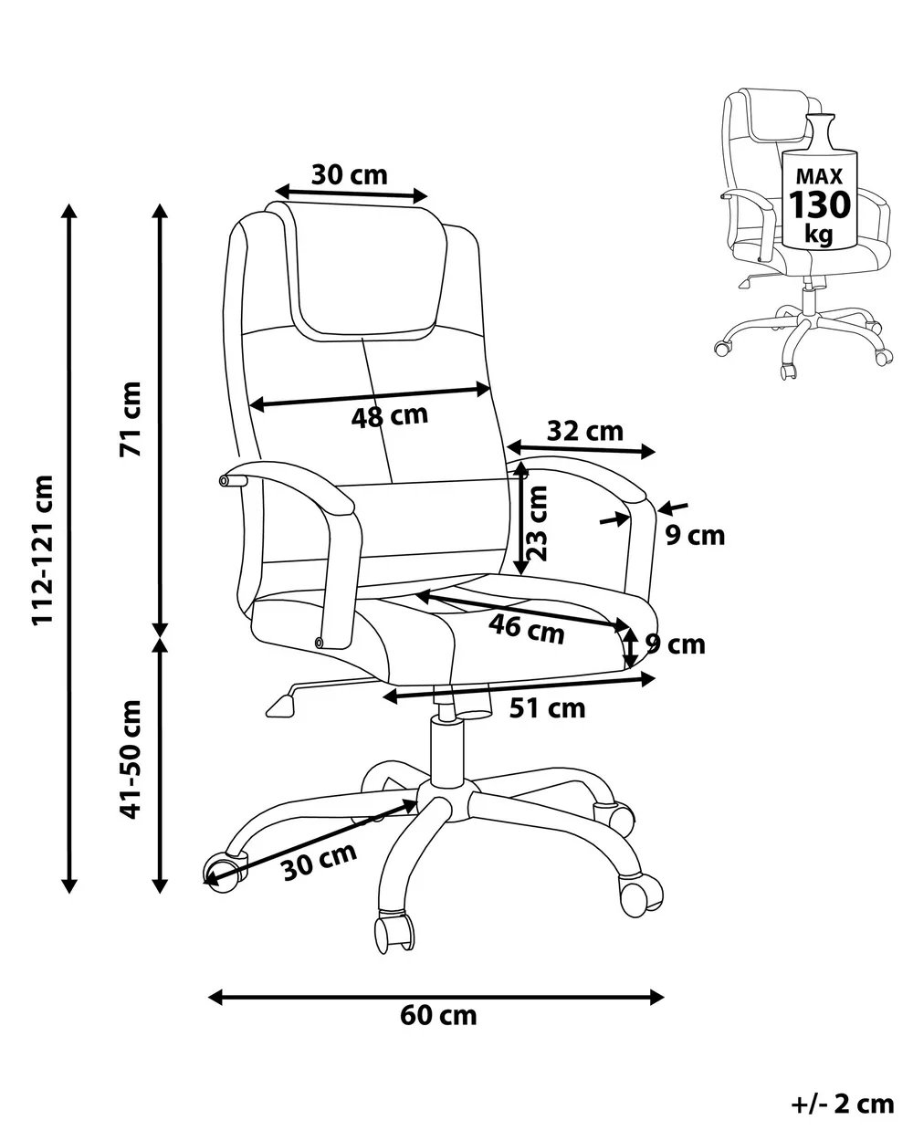 Sedia Ufficio Direzionale MALATEC Beige In Ecopelle - Con Poggiapiedi Reclinabile E Meccanismo Ribaltabile - Portata 130 Kg